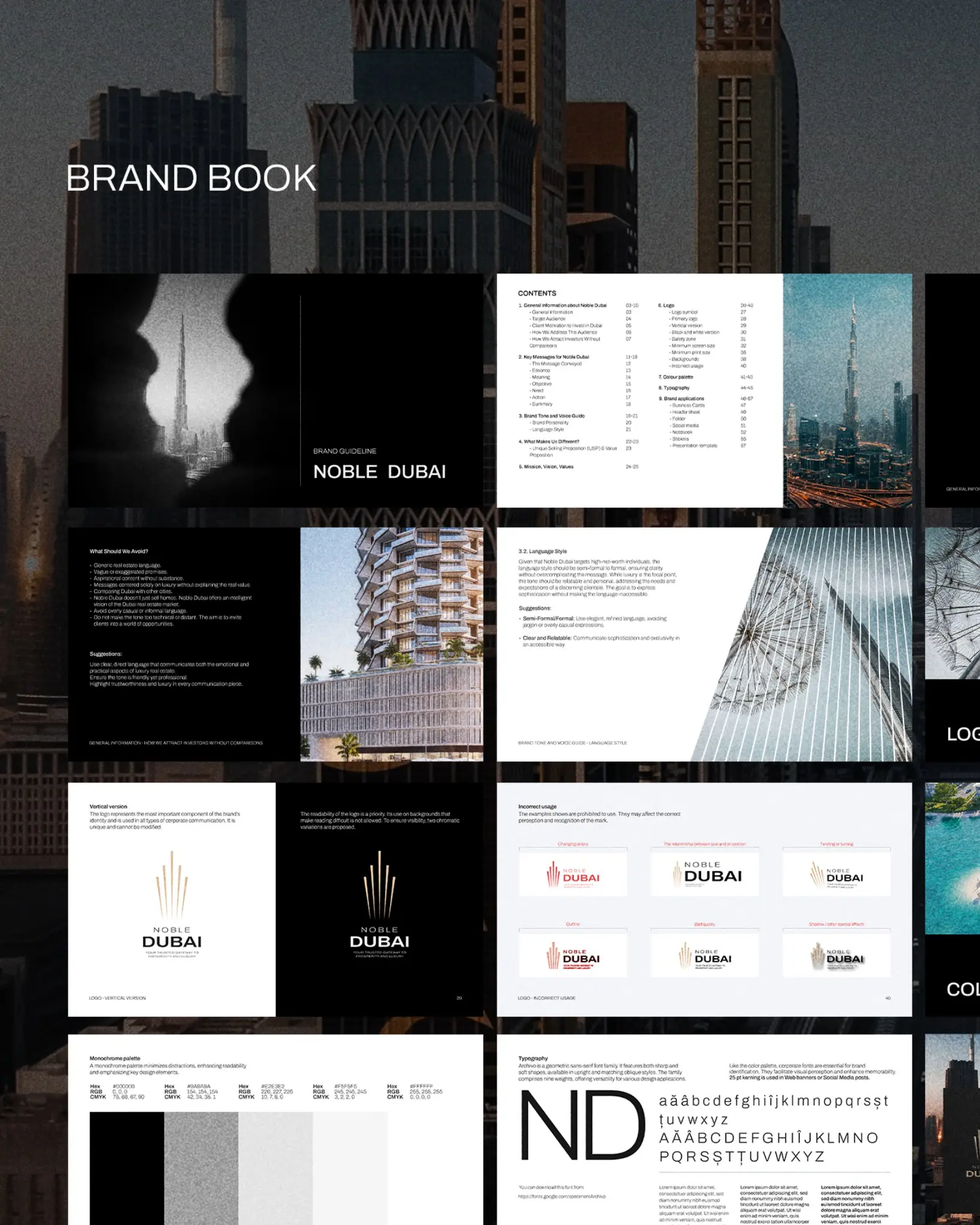 Sistem vizual Nobel Dubai Properties